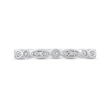 Shah Luxury 14K White Gold Round Diamond Half-Eternity Wedding Band photo