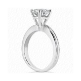 14k White Gold Semi-Mount Solitaire Engagement Ring photo 2