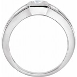 14K White/Yellow 1/4 CTW Diamond Rope Ring photo 2