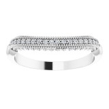 14K White 1/8 CTW Diamond Matching Band photo 3