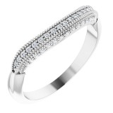 14K White 1/8 CTW Diamond Matching Band photo