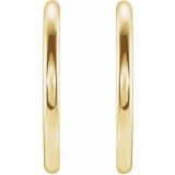 14K Yellow 20 mm Vintage-Inspired Hoop Earrings photo 2