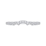 Shah Luxury 14K White Gold Round Diamond Wedding Band photo