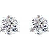 14K White 2 CTW Diamond Stud Earrings photo 2