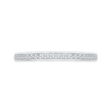 Shah Luxury 14K White Gold Round Diamond Half-Eternity Wedding Band photo