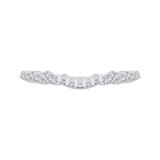 Shah Luxury 14K White Gold Round Diamond Half-Eternity Wedding Band photo