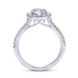 Gabriel & Co. 14k White Gold Contemporary Halo Engagement Ring photo 2