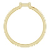 14K Yellow Initial H Ring photo 2