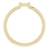 14K Yellow Initial H Ring photo 2