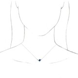 14K White Multi-Gemstone & .06 CTW Diamond 18 Necklace photo 3