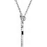 14K White 1/6 CTW Diamond 16 Necklace photo 2