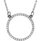 14K White 1/6 CTW Diamond 16 Necklace photo