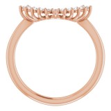 14K Rose 1/6 CTW Diamond Matching Band for Round Ring photo 2