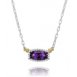 Vahan 14k Gold & Sterling Silver Amethyst Necklace photo