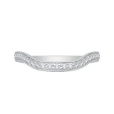 Shah Luxury 14K White Gold Diamond Wedding Band with Euro Shank photo