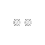 Henri Daussi 18k White Gold Diamond Stud Earrings photo