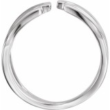14K White Negative Space Ring photo 2
