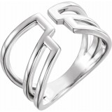 14K White Negative Space Ring photo