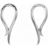 14K White Freeform Earrings photo 2