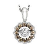 Gems One 14KT White Gold & Diamond Rhythm Of Love Neckwear Pendant  - 3/8 ctw photo