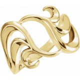 14K Yellow Freeform Ring photo