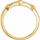 14K Yellow 1/10 CTW Diamond Stackable Ring photo 2