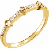 14K Yellow 1/10 CTW Diamond Stackable Ring photo