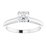 14K White 3/8 CT Diamond Engagement Ring photo 3