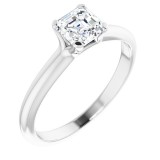 14K White 3/8 CT Diamond Engagement Ring photo