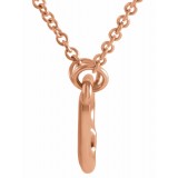 14K Rose Heart 16-18 Necklace photo 2