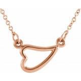 14K Rose Heart 16-18 Necklace photo