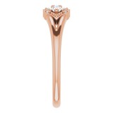 14K Rose 1/5 CTW Diamond Stackable Ring photo 4