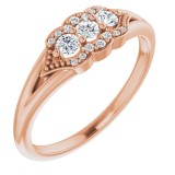 14K Rose 1/5 CTW Diamond Stackable Ring photo