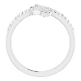 14K White 1/4 CTW Diamond Bypass Ring photo 2