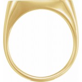 14K Yellow 20x20 mm Square Signet Ring photo 2