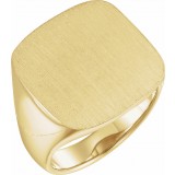 14K Yellow 20x20 mm Square Signet Ring photo