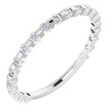 14K White 1/4 CTW Diamond Anniversary Band photo