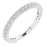 14K White 1/2 CTW Diamond Anniversary Band photo
