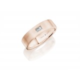 Henri Daussi 6mm Men's Wedding Band MBEC1 14k Gold Rose 0.15 Ctw. photo 2