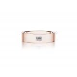 Henri Daussi 6mm Men's Wedding Band MBEC1 14k Gold Rose 0.15 Ctw. photo