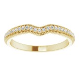 14K Yellow 1/8 CTW Diamond Matching Band photo 3