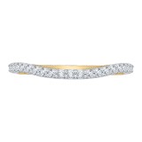 Shah Luxury 14K Two-Tone Gold Round Diamond Wedding Band photo