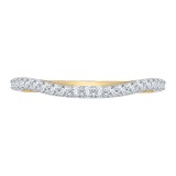 Shah Luxury 14K Two-Tone Gold Round Diamond Wedding Band photo