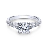 Gabriel & Co. 14k White Gold Contemporary Straight Engagement Ring photo