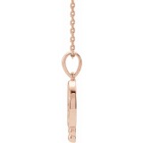 14K Rose Beaded Disc 16-18 Necklace photo 2