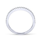 Gabriel & Co. 14k White Gold Contemporary Anniversary Wedding Band photo 2