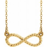 14K Yellow Rope Infinity-Inspired 18 Necklace photo