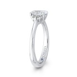 Shah Luxury Oval Diamond Engagement Ring In 14K White Gold (Semi-Mount) photo 3