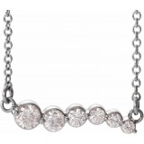 14K White 1/4 CTW Diamond Graduated 18 Necklace photo