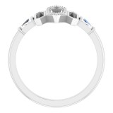 14K White 1/8 CTW Diamond Geometric Ring photo 2